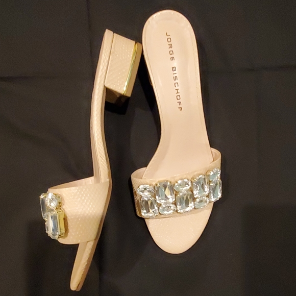 Nude sandals with rhinestones - Picture 2 of 5